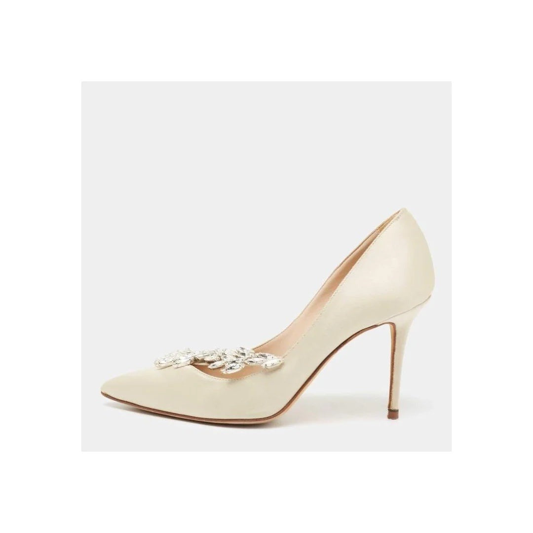 Manolo Blahnik Nadira Pumps - Cream