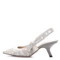 Christian Dior Toile De Jouy Sweet D Slingback Pump - Grey