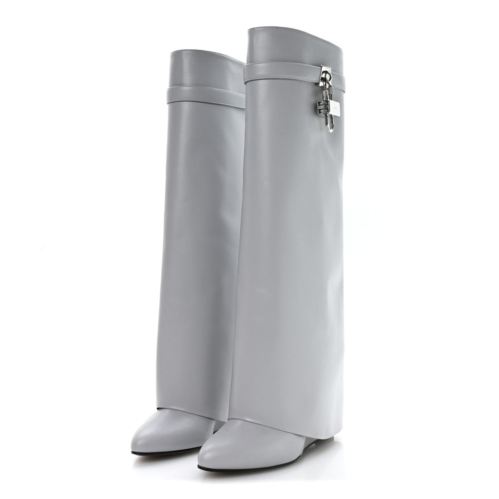 GIVENCHY CALFSKIN SHARK LOCK PANT BOOT GREY