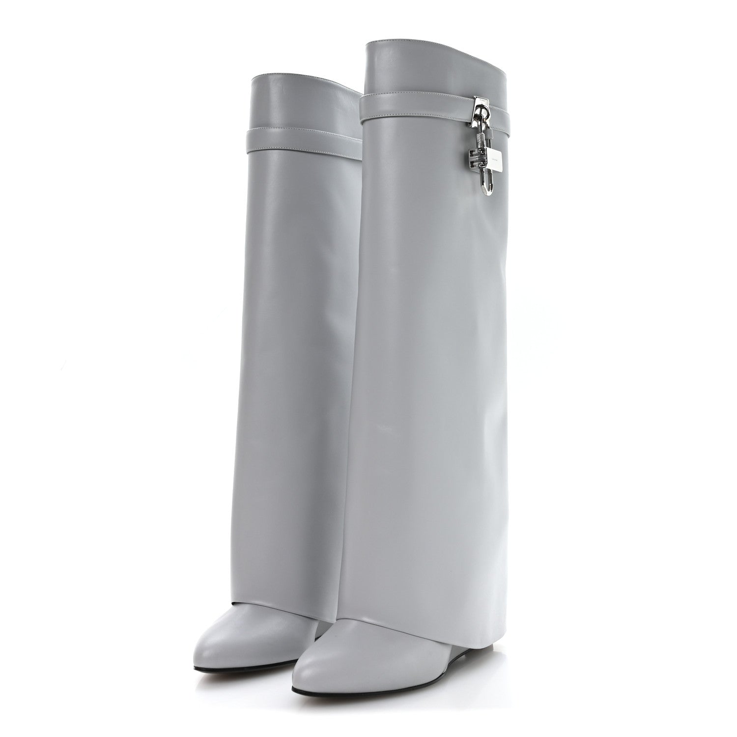 GIVENCHY CALFSKIN SHARK LOCK PANT BOOT GREY
