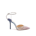 Jimmy Choo Saeda 100 Gold Fabric Pumps - Blue/Pink