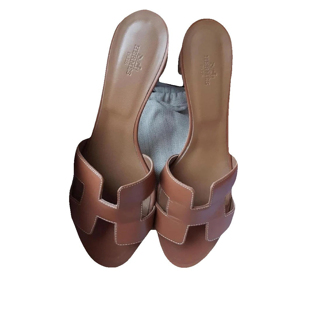 Hermès Oasis Sandal - Tan/Gold