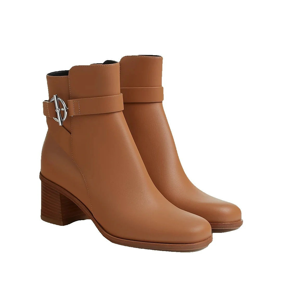 Hermès Louane 60 Ankle Boot - Tan