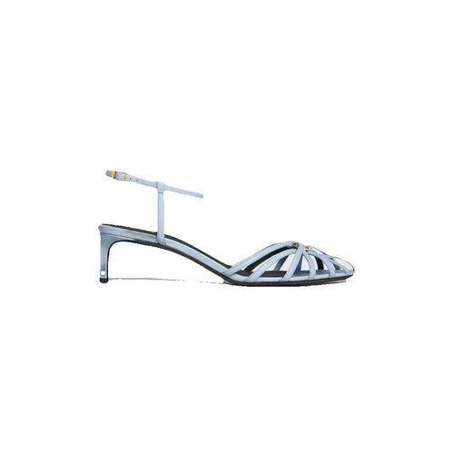 Celine Triomphe Leather Sandal - Light Blue