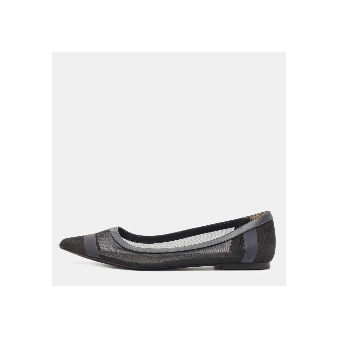 Fendi Mesh Colibrì Ballet Flats - Black