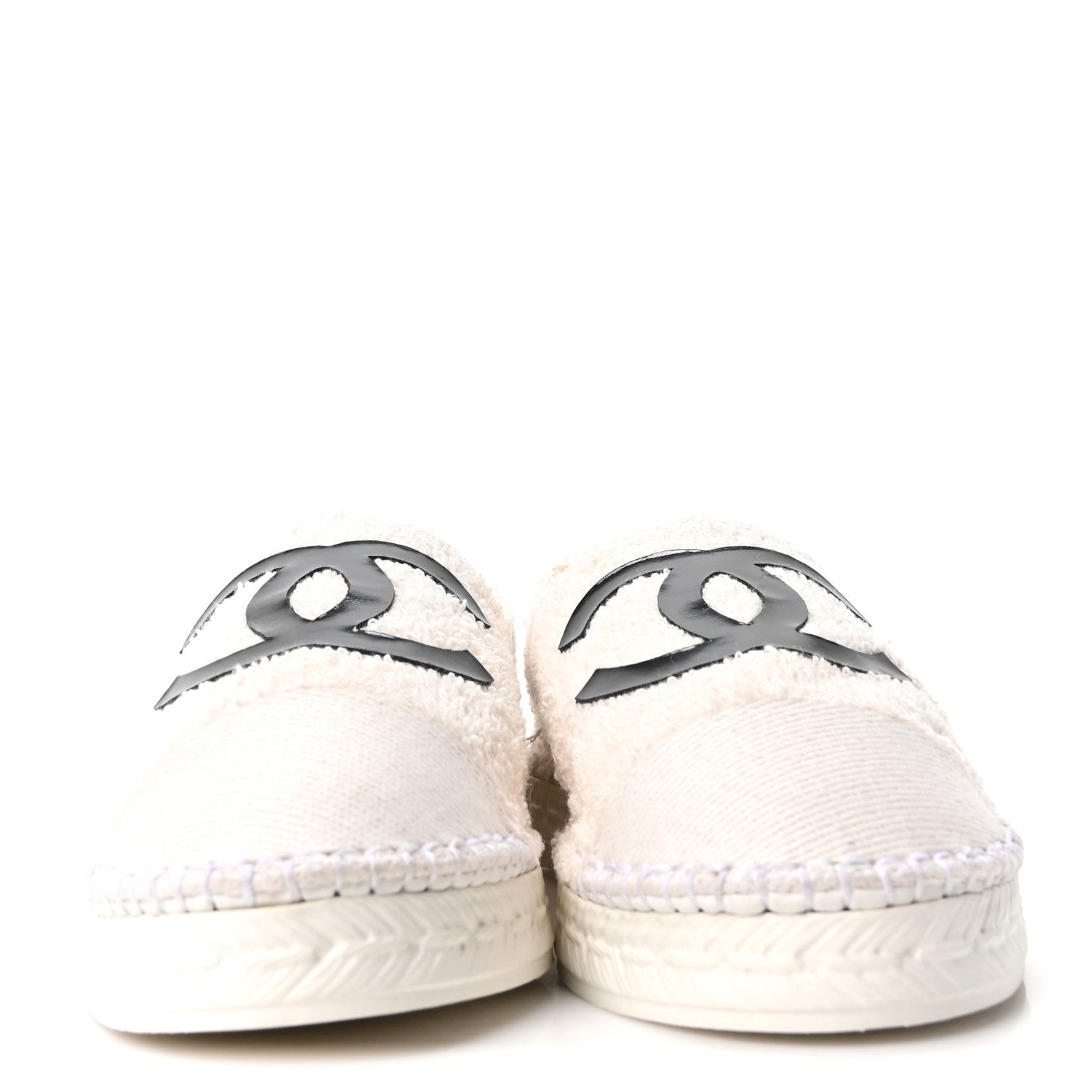CHANEL TWEED ESPADRILLES WHITE