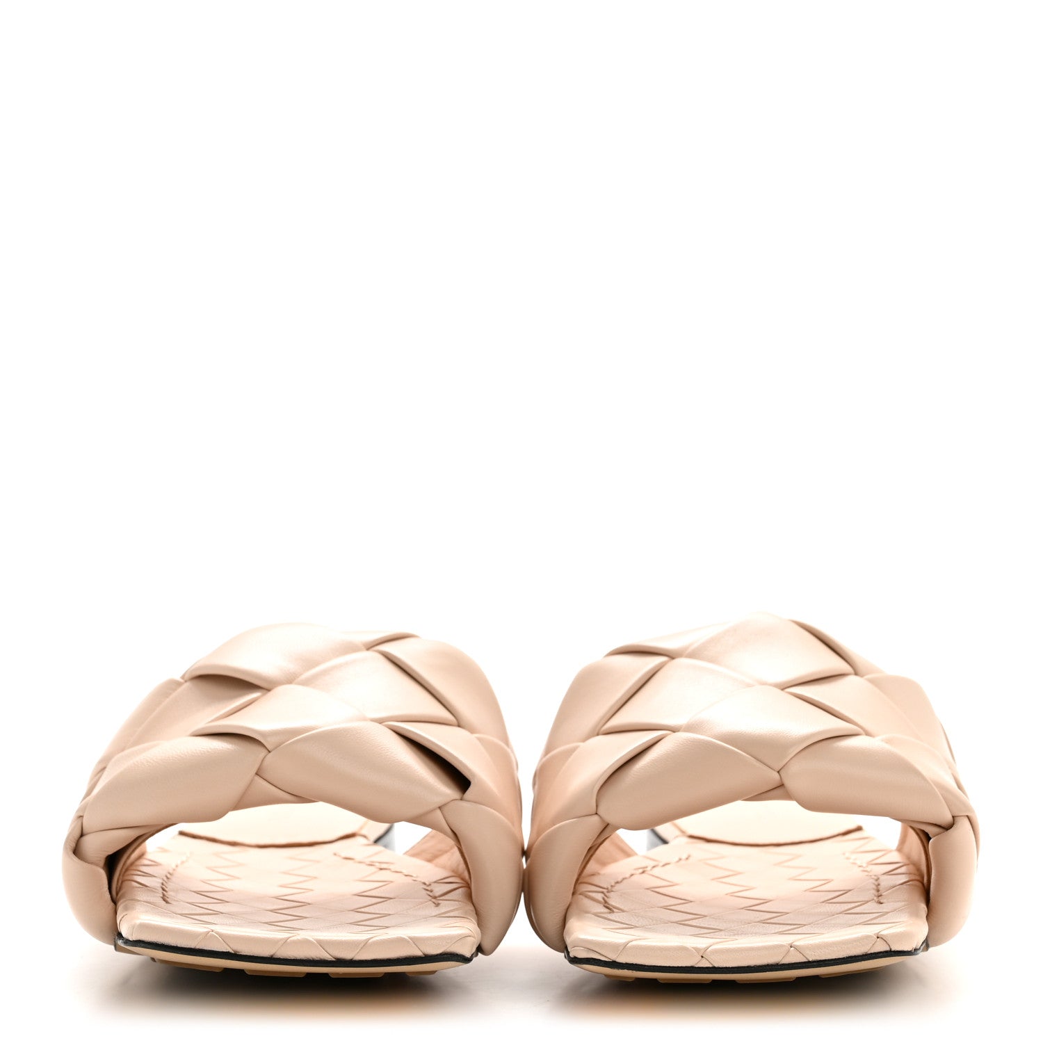BOTTEGA VENETA NAPPA MAXI INTRECCIATO LIDO FLAT SANDALS BANDAGE PINK