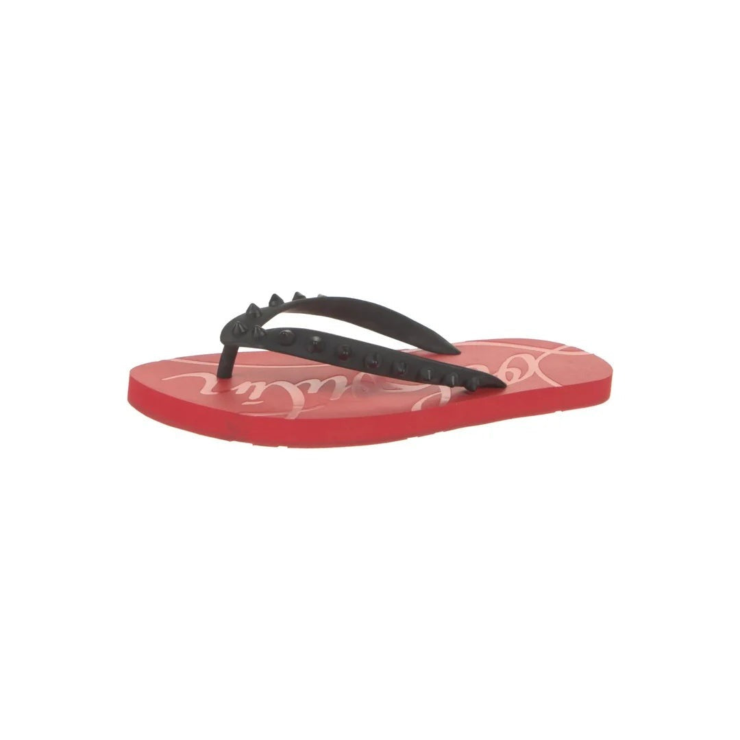 Christian Louboutin Loubi Donna Spike Flip Flops - Red/Black