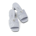 Prada Triangle-Logo Mules - light blue/grey