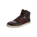 Gucci Rochelle Leather Sneakers - Dark Brown (high-top)