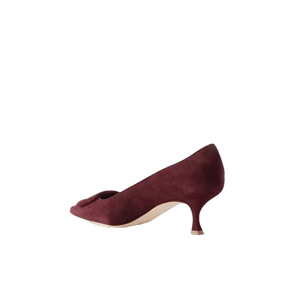 Manolo Blahnik Maysale 50 Bi-Color Pumps - Burgundy
