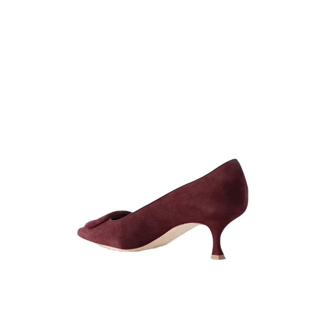 Manolo Blahnik Maysale 50 Bi-Color Pumps - Burgundy