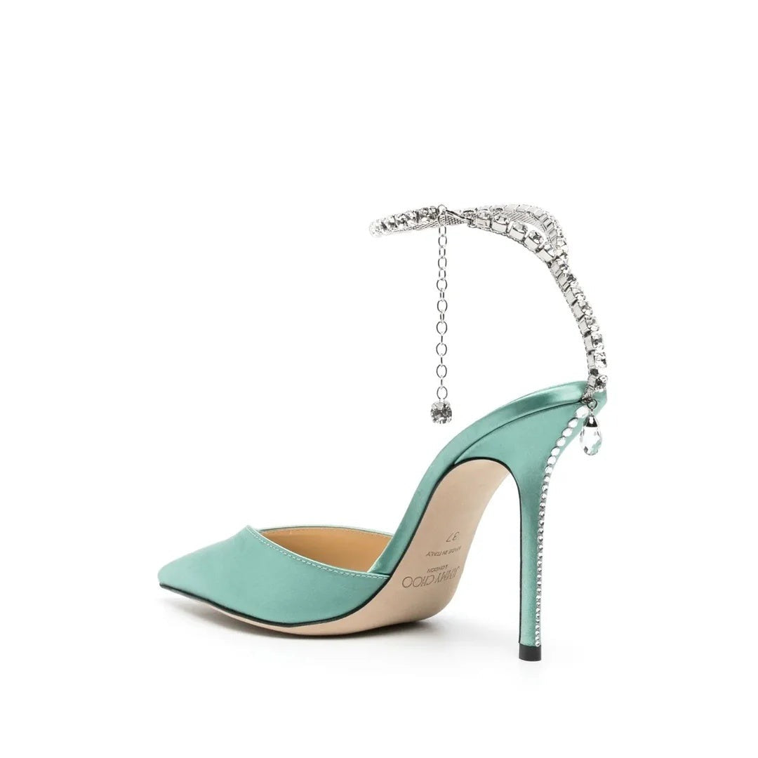 Jimmy Choo Saeda Pointed-Toe Pumps - Green/Teal