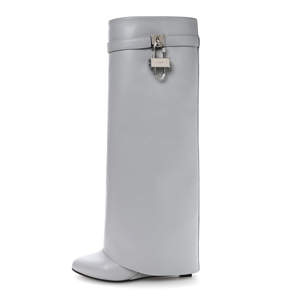 GIVENCHY CALFSKIN SHARK LOCK PANT BOOT GREY