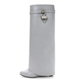 GIVENCHY CALFSKIN SHARK LOCK PANT BOOT GREY