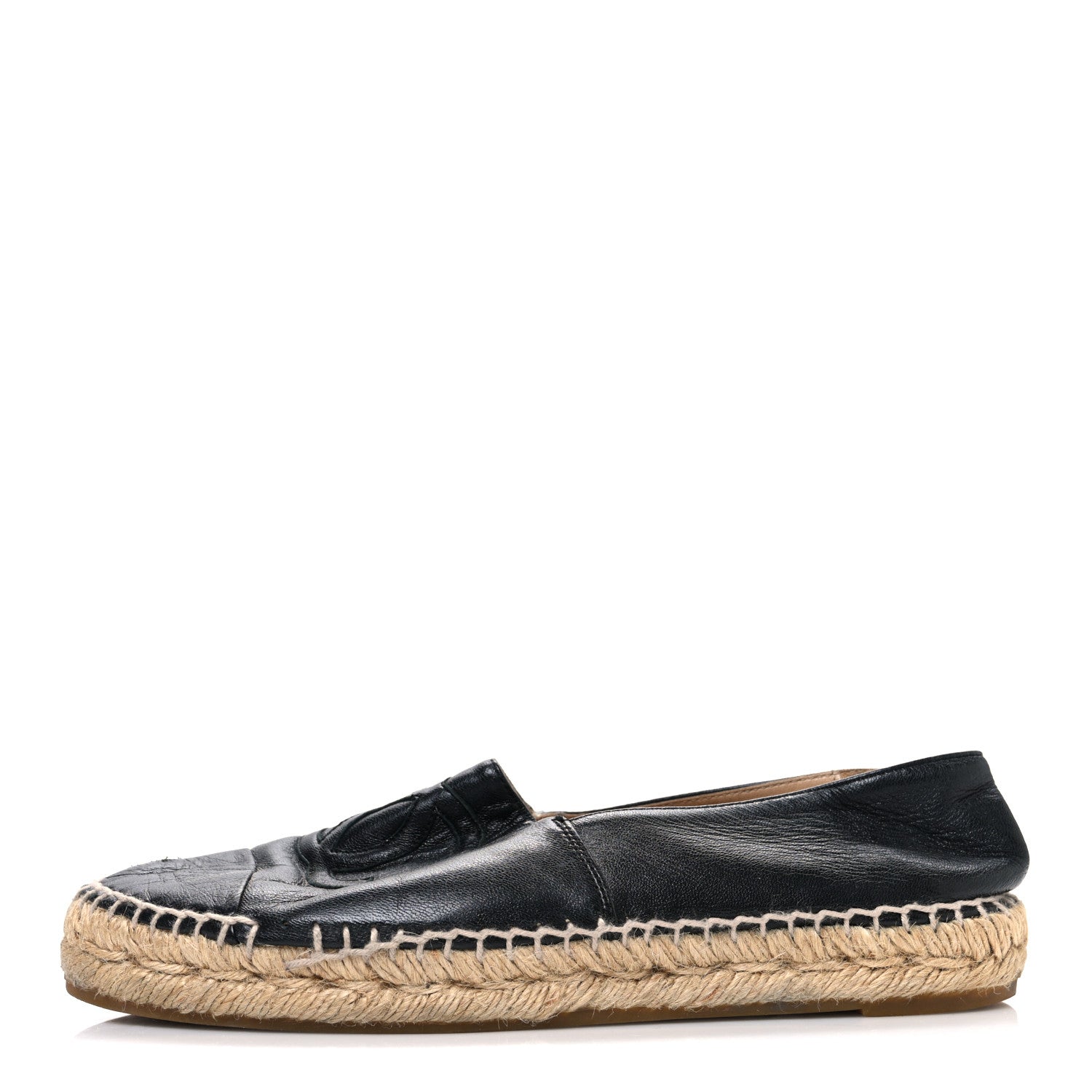 CHANEL ESPADRILLES LAMBSKIN BLACK