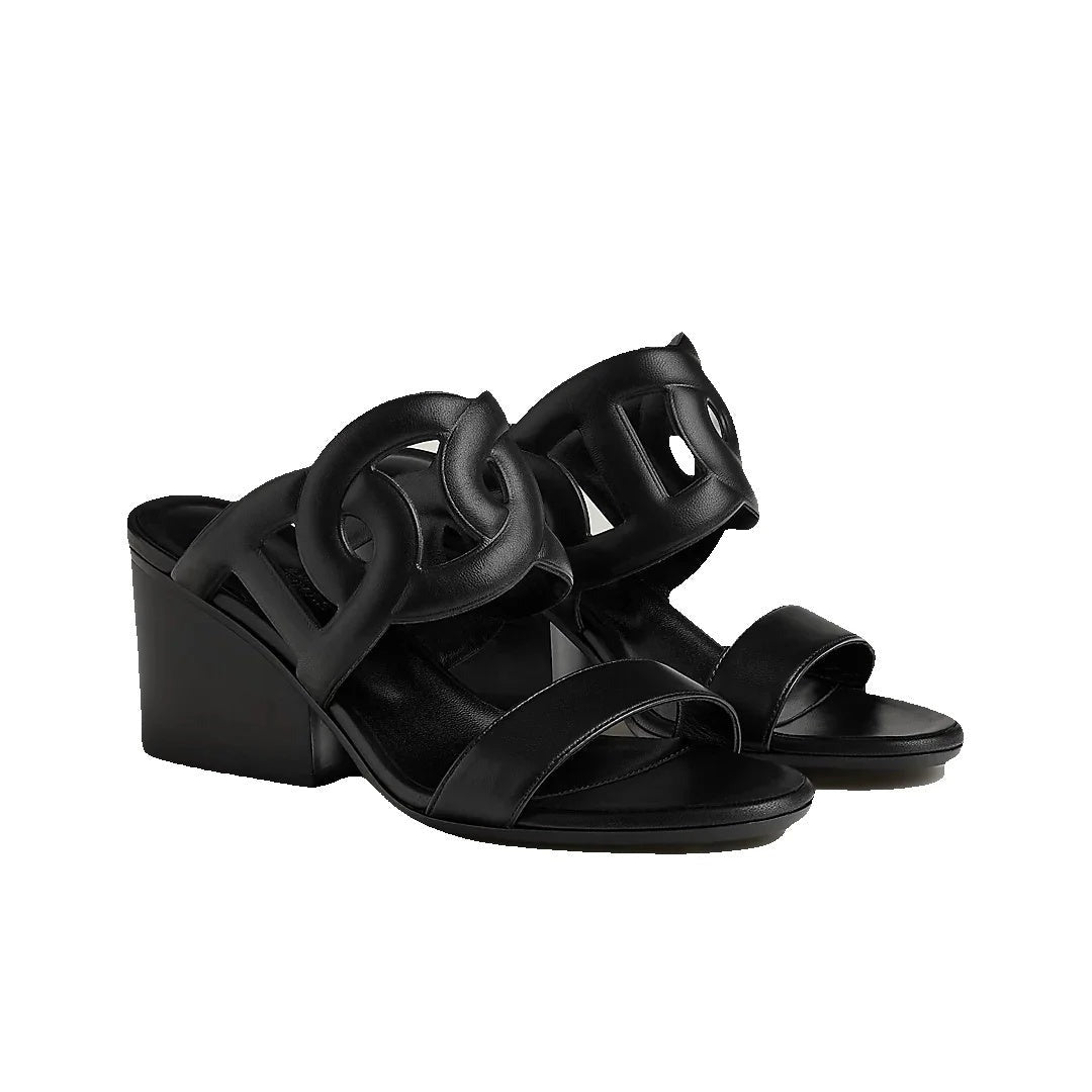 Hermès Lipari 70 Sandal Beige - Black