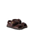 Miu Miu Nappa Matelasse Sporty Sandal - Brown