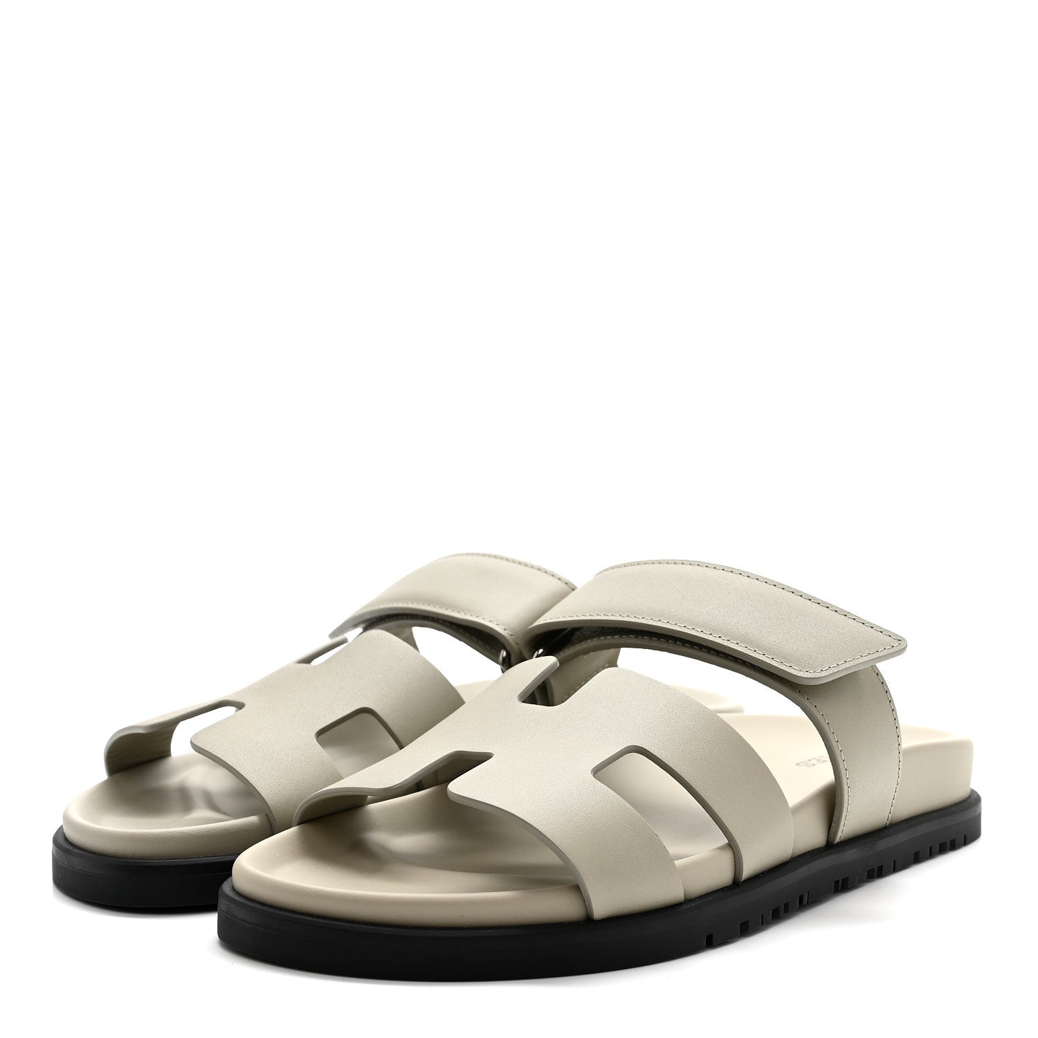 HERMES CHYPRE SANDALS CALFSKIN BEIGE ESQUISSE