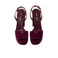 Prada Suede Platform Sandals - Burgundy