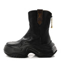 LOUIS VUITTON CALFSKIN MONOGRAM LV ARCHLIGHT . PLATFORM SNEAKER BLACK