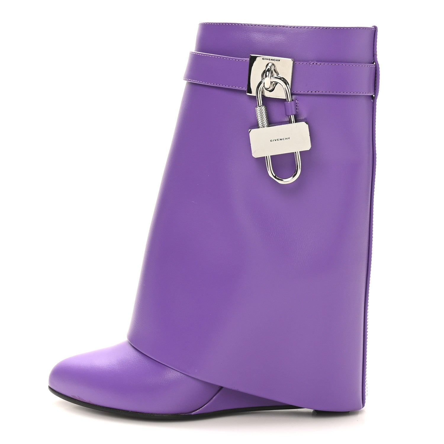 GIVENCHY CALFSKIN SHARK LOCK ANKLE BOOT RED