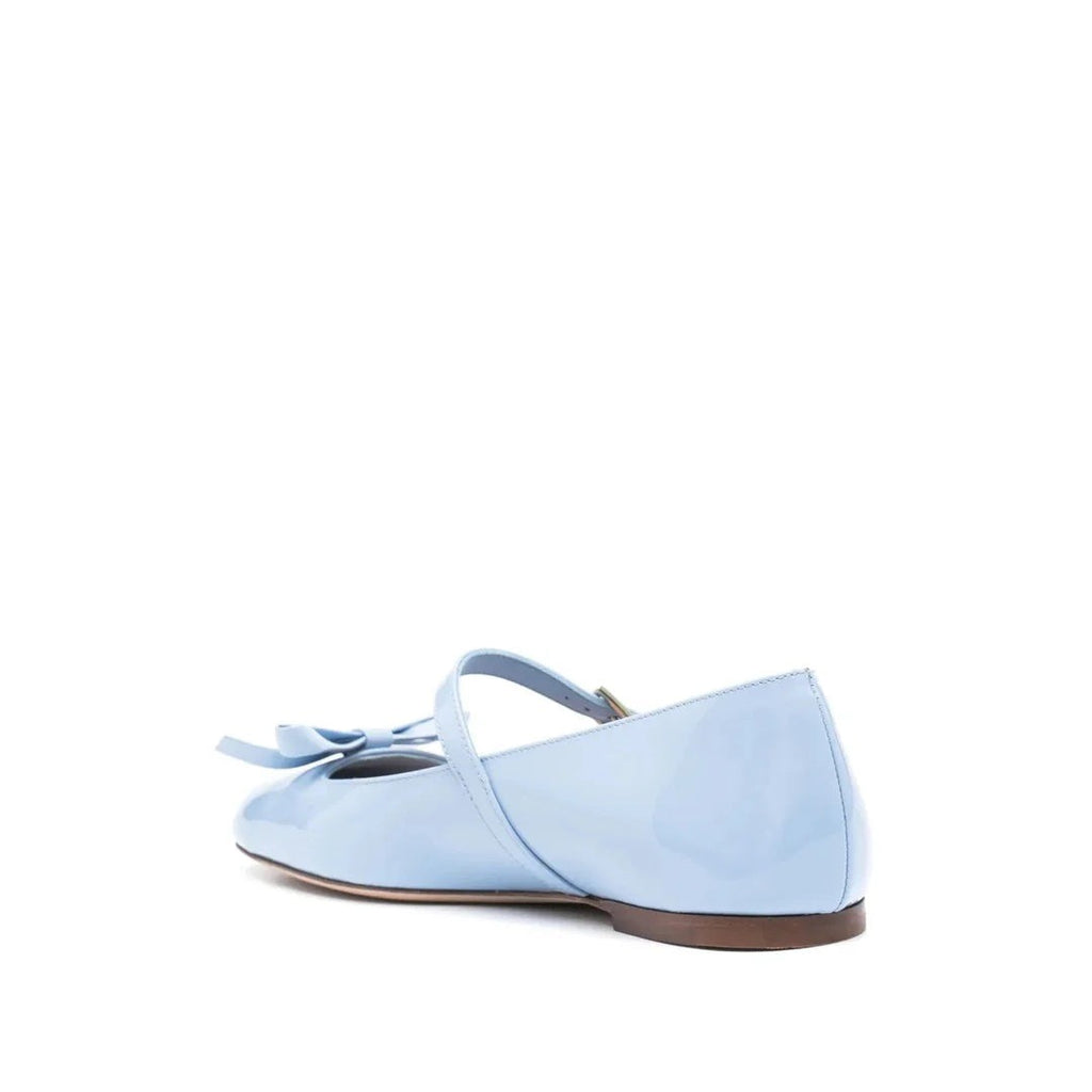 Valentino Garavani Contrast-Bow Ballet Flats - Blue