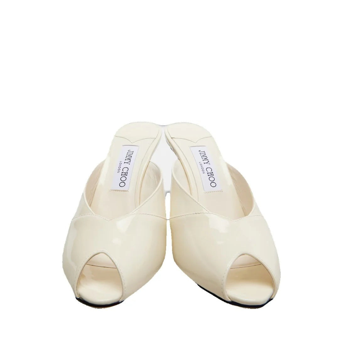 Jimmy Choo Brigitte Mule 100 Toffee - White