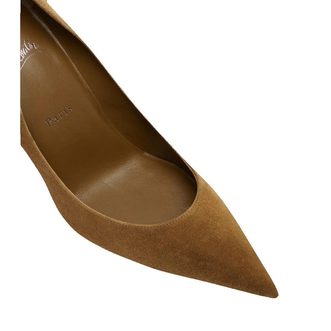 Christian Louboutin Miss Z 80 Strass Mules - Tan/Camel
