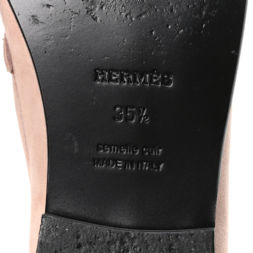 HERMES DESTIN LOAFER SUEDE ROSE OPALINE RGHW