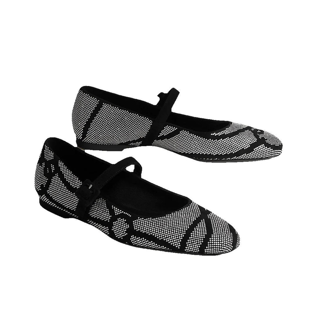 Hermès Light Ballet Flat - Black/White Pattern