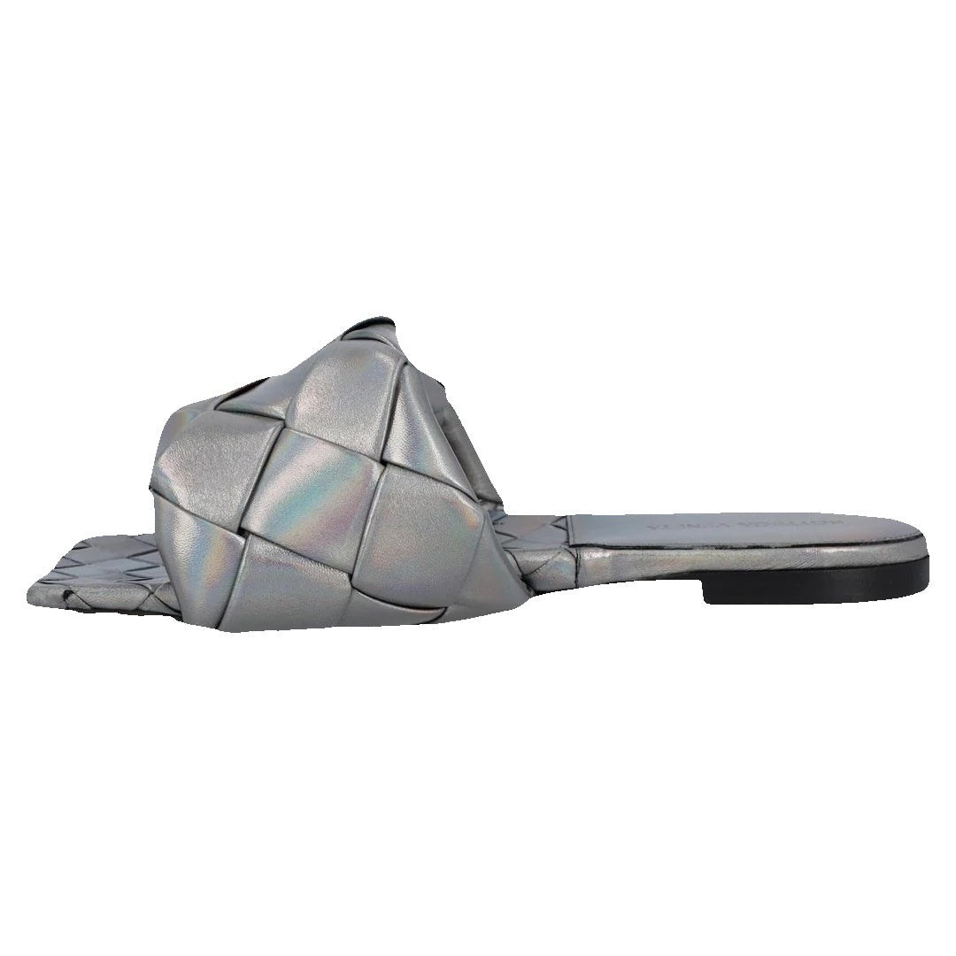 Bottega Veneta the Lido Sandal - Silver