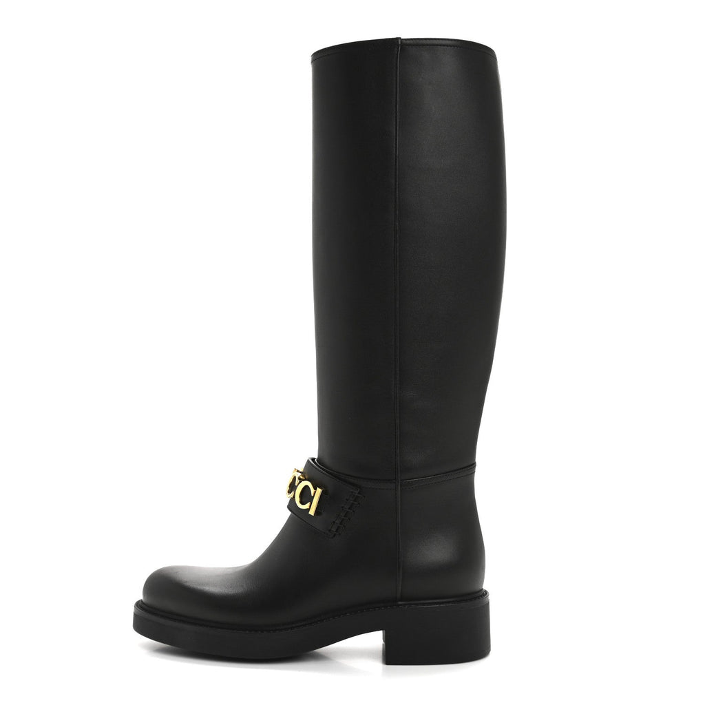 JIMMY CHOO CAMIE OVER THE KNEE BOOTS BLACK