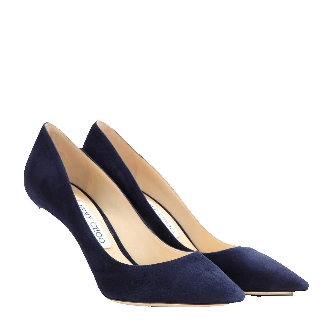 Jimmy Choo Romy 85 Suede Pumps - Navy
