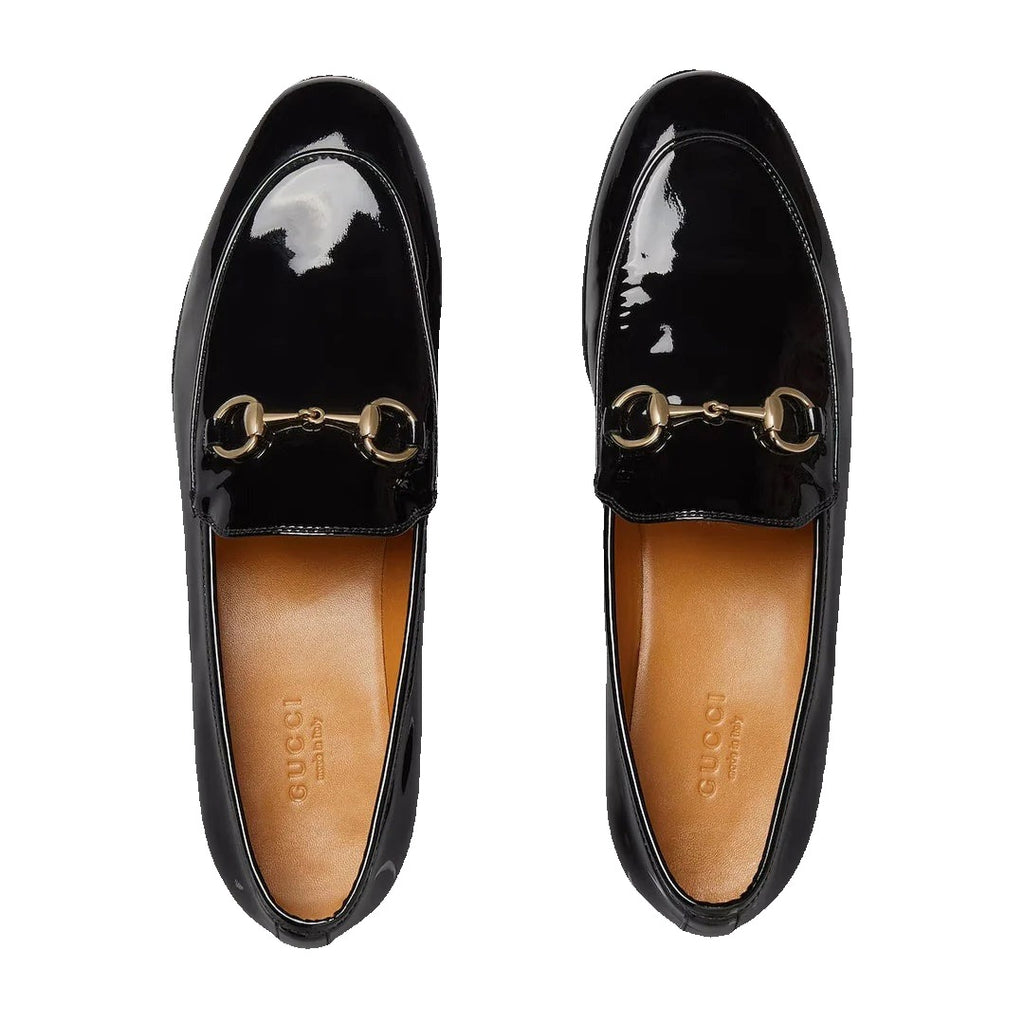 Gucci Como Loafer, Leather - Black Patent with Horsebit