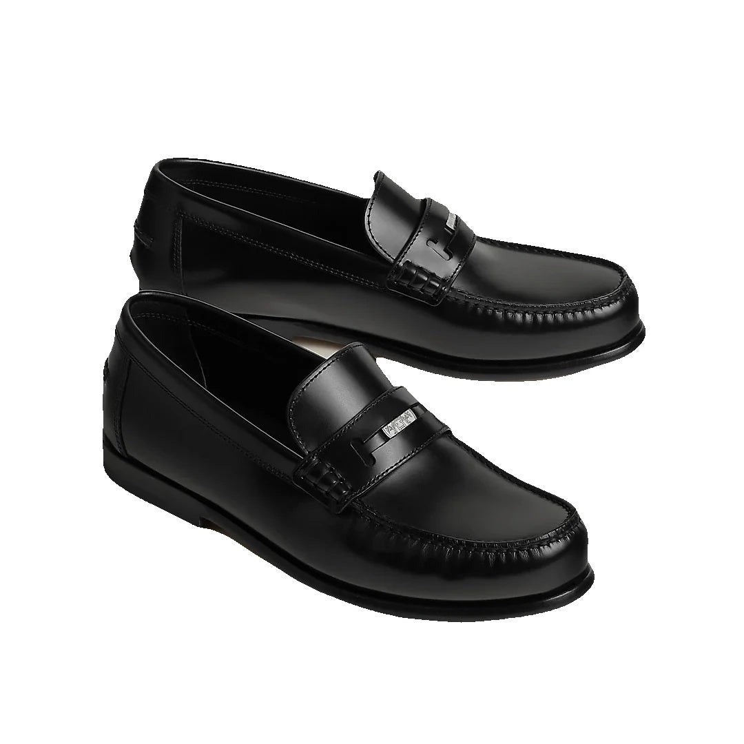 Hermès Mezzo Loafer - Black (different model - has metal hardware/buckle)