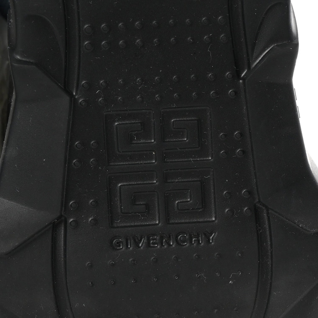 GIVENCHY WASHED DENIM SHARK LOCK BIKER ANKLE BOOT LIGHT BLUE SNEAKER SOLE