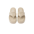 Prada Wedge Sandals - Beige