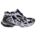 Balenciaga White Polyurethane Chunky Sneakers - Black/White Runner