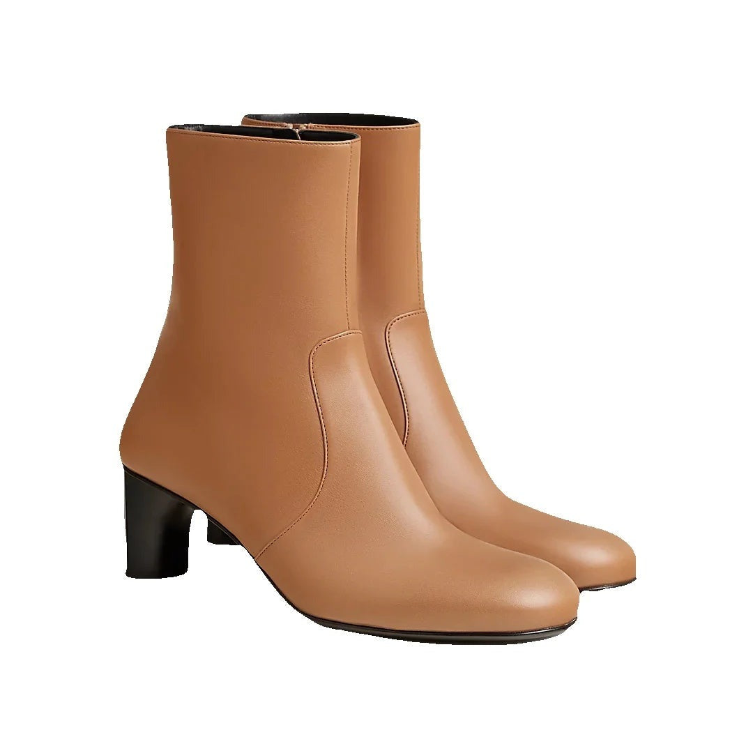 Hermès Lisa 55 Ankle Boot - Tan/Camel