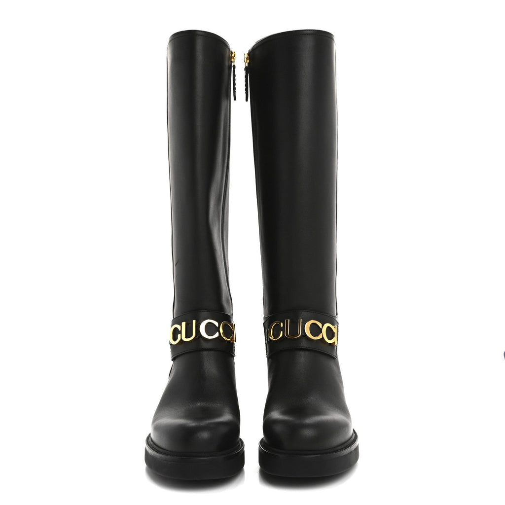 JIMMY CHOO CAMIE OVER THE KNEE BOOTS BLACK