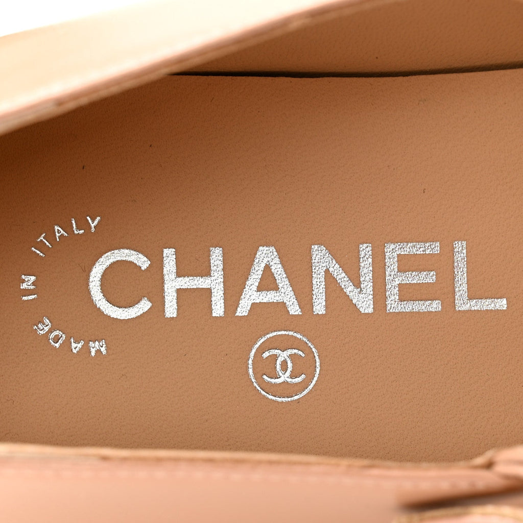 CHANEL FLATS LAMBSKIN BLACK