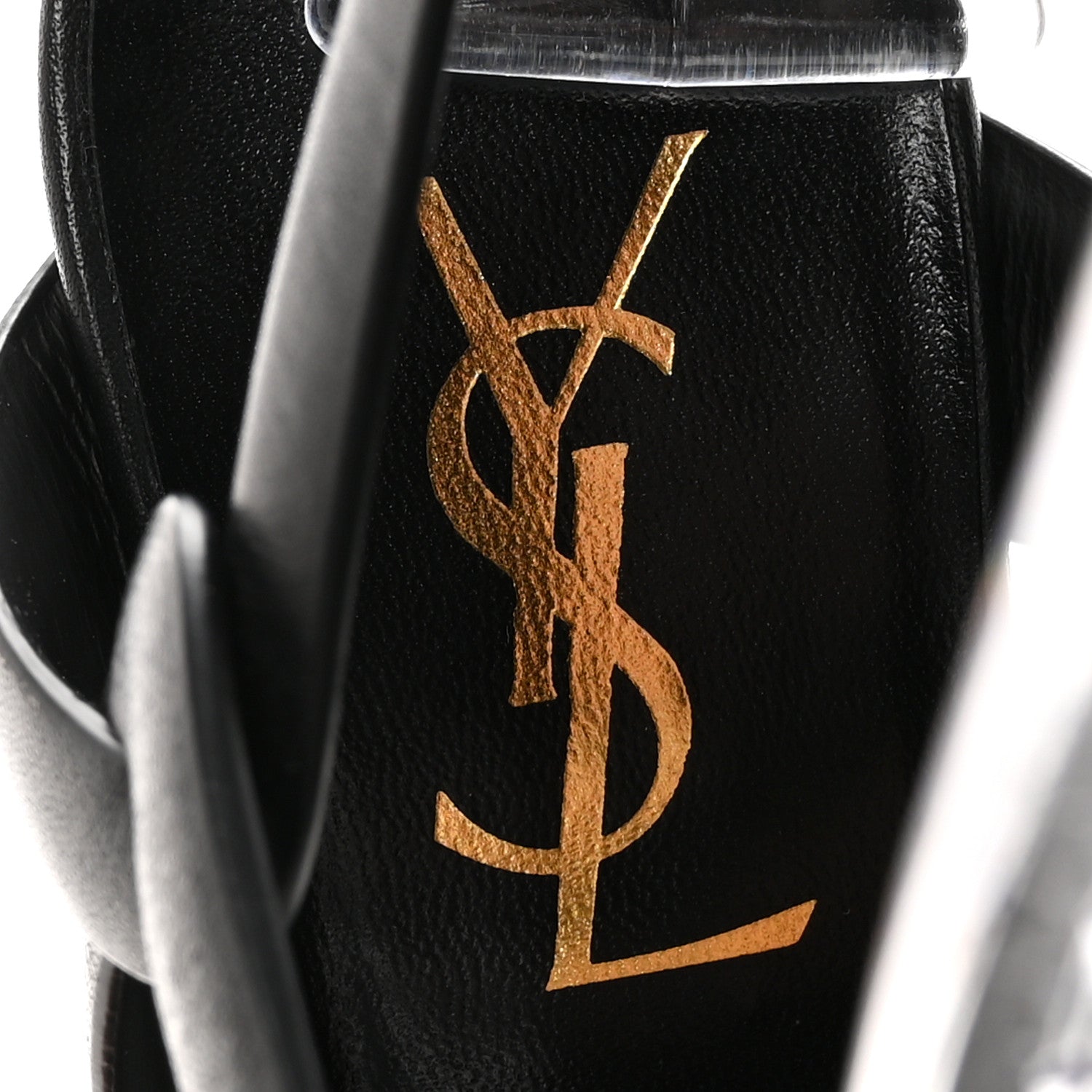 SAINT LAURENT TRIBUTE PLATFORM SANDALS CALFSKIN BROWN
