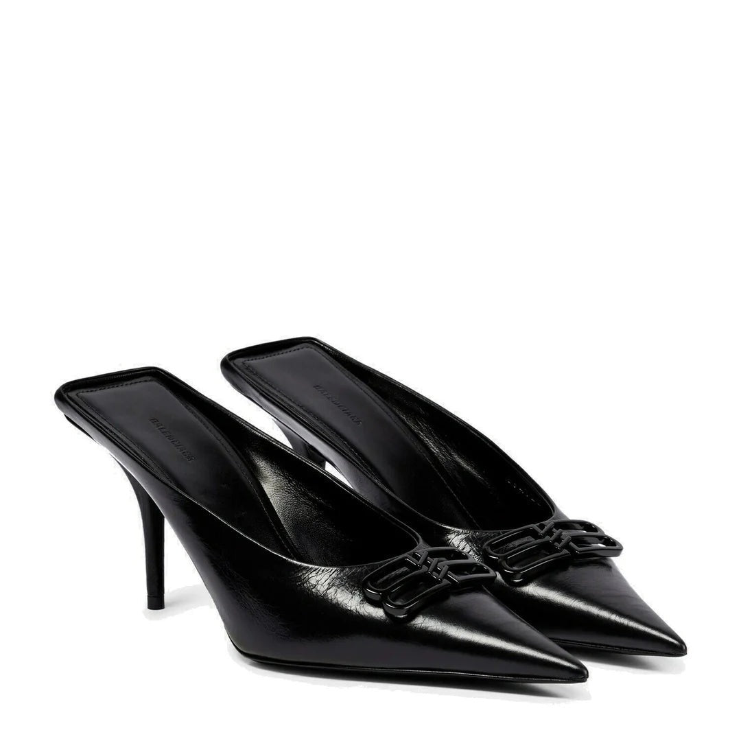 Balenciaga BB Square Knife Pointed Toe Pump - Black