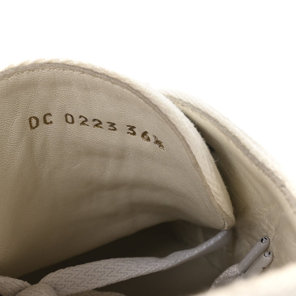 CHRISTIAN DIOR CANVAS OBLIQUE WALK'N'DIOR LOW TOP PLATFORM SNEAKER GREY STONE
