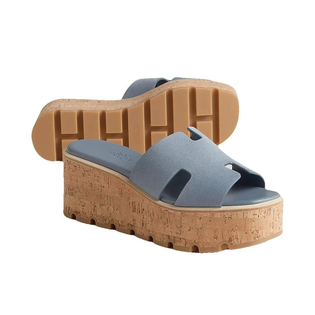 Hermès Eze 30 Sandal Beige - Blue