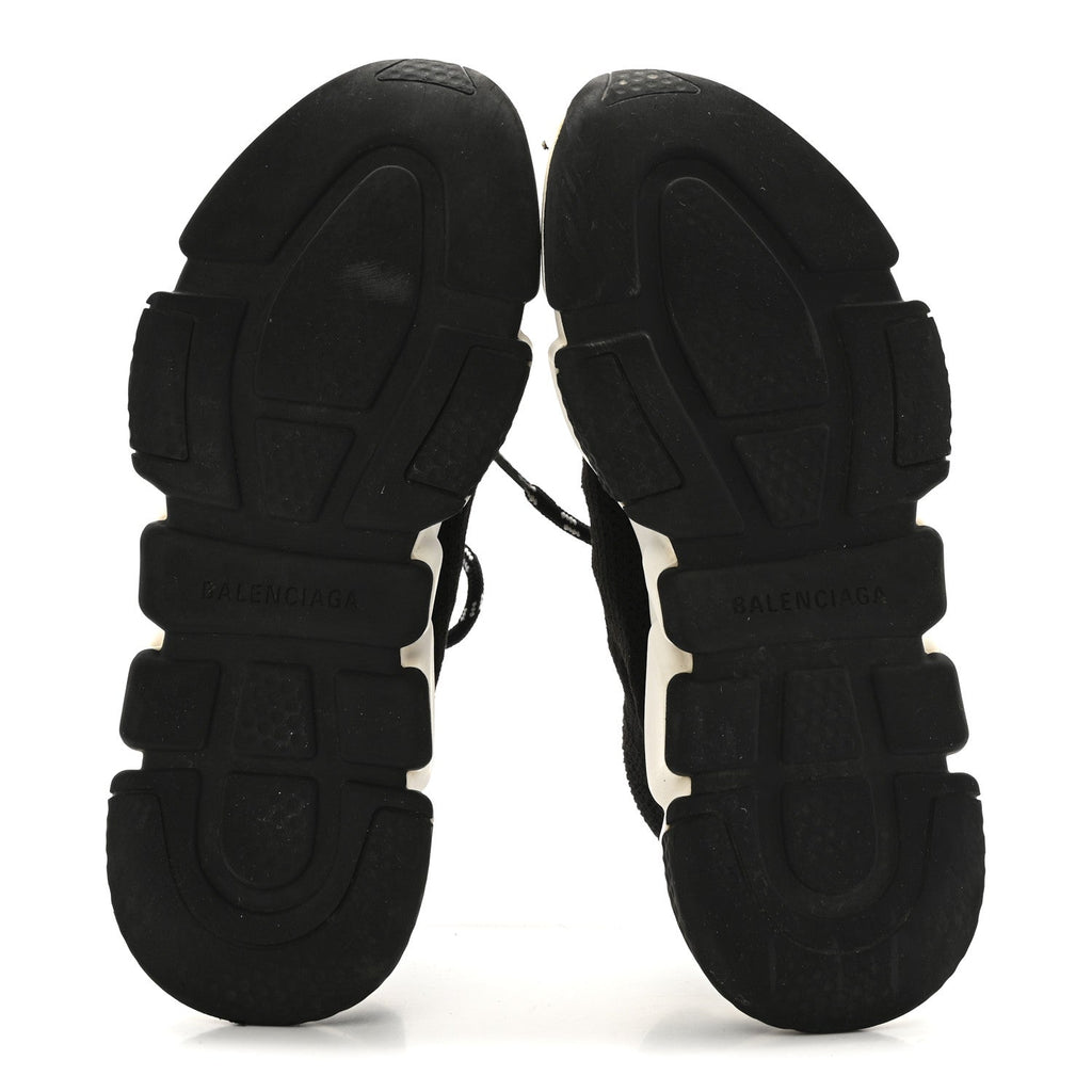 BALENCIAGA SPEED LACE UP SNEAKERS BLACK WHITE