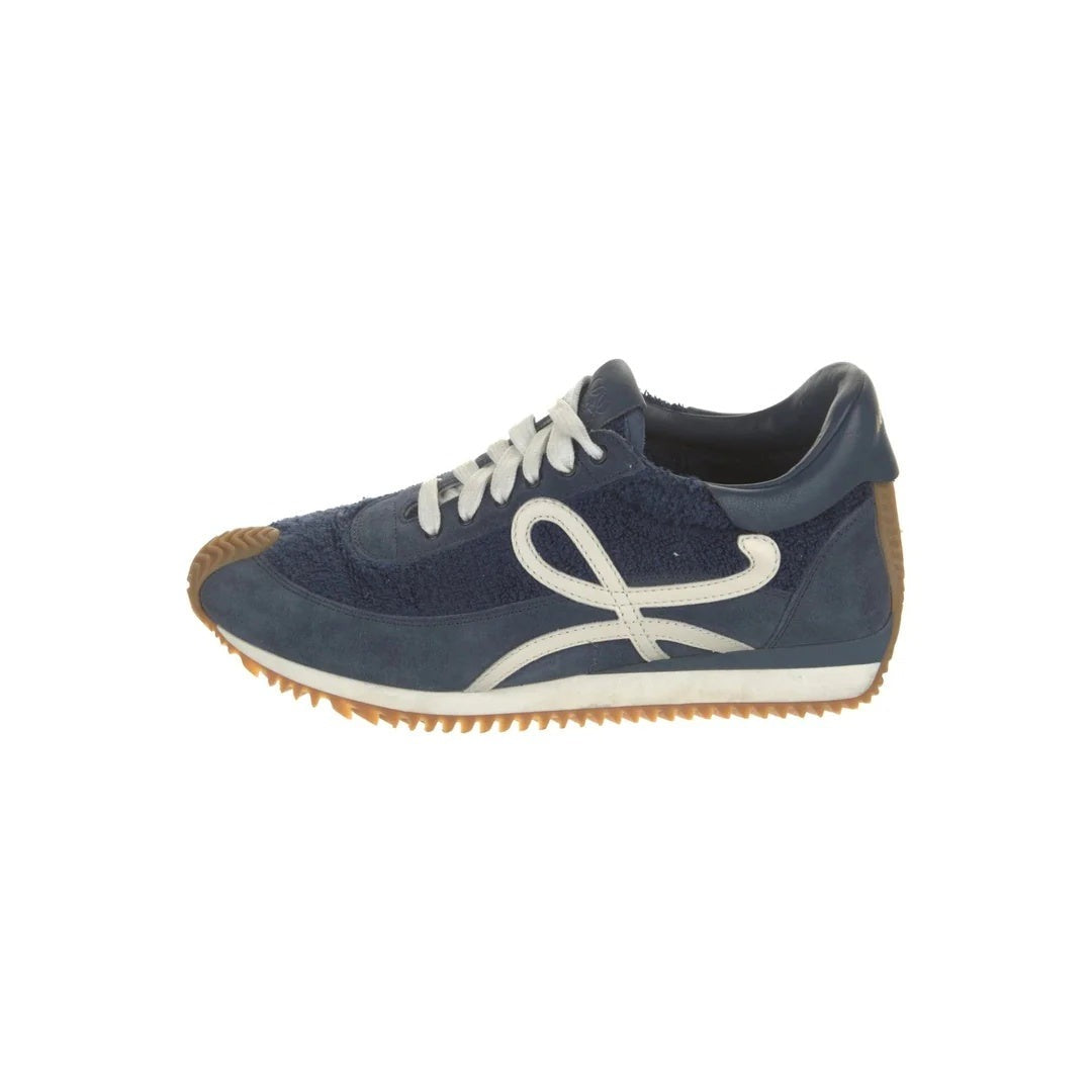 Loewe Grip Suede Low-Top Sneakers - Navy Blue