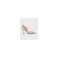 Fendi 85mm Colibrì Embellished Mesh Slingback Pumps Metallic - Nude/Beige