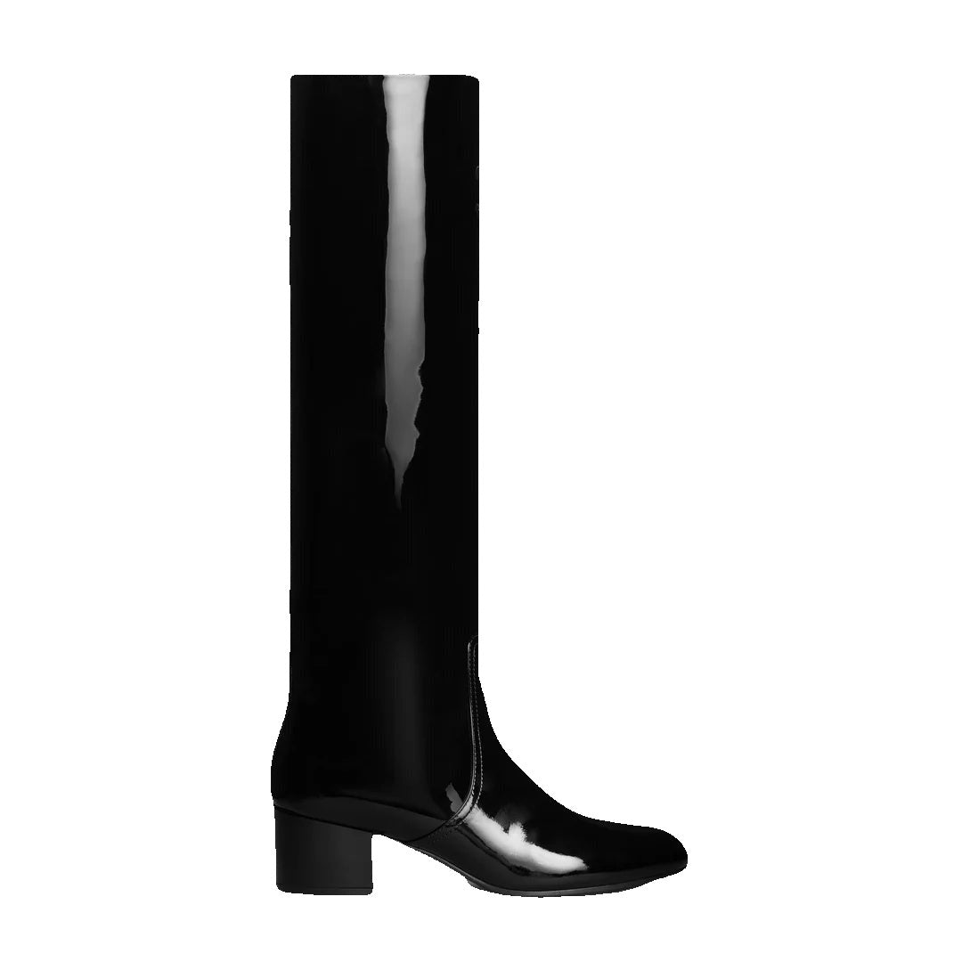 Celine Triumph High Boot 50 - Black Patent